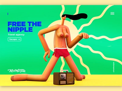 FREE THE NIPPLE 5 art arts creative design. graphicdesign illustratiom illustration lettering ux vector