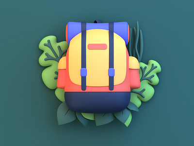 3D Ransel 3d 3dillustration art blender3d blender3dart branding design illustration isometric logo ransel ui