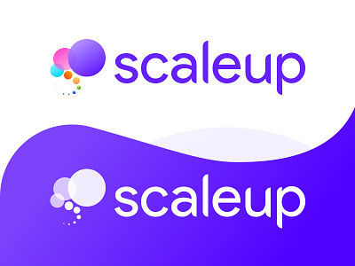 Scaleup circle logo design fibonacci gradient letter s purple logo s monogram scaleup type typography