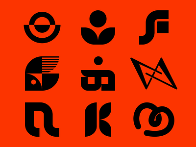 Logos 2 a brand branding design f fish fish logo icon k logo logo design m music v