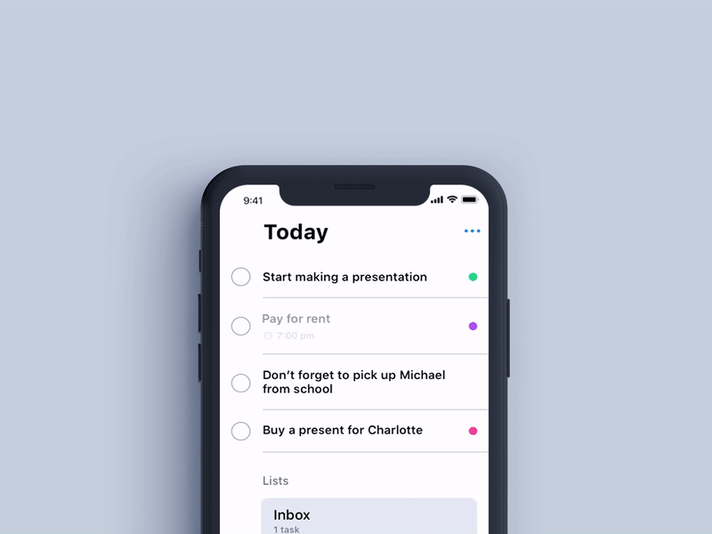 To do list-delete animation auto check list delete principle to do list ui