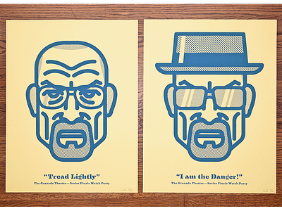 BB Posters breaking bad head heisenberg portrait poster screen printed walter white