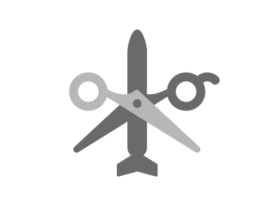 Airport Barber logo illustration