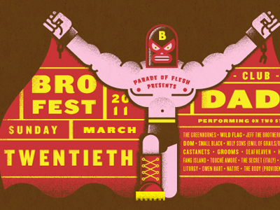 Brofest Poster design illustration poster screen printing vector