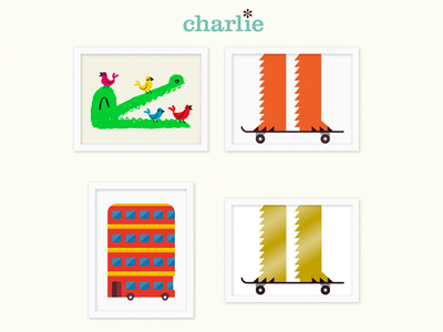 Charlie Prints Store alligator art bus charlie gold illustration prints screen print skateboard store website