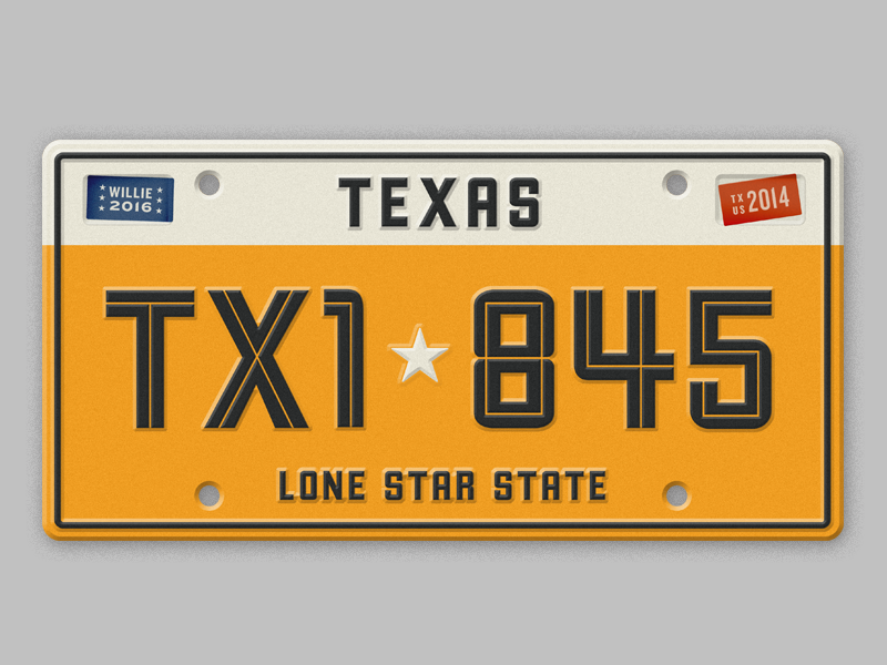 Texas Plate 2 by Aaron Eiland on Dribbble