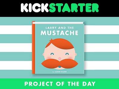 Kickstarter Project of the Day book illustration kickstarter kid mustache stripes vector