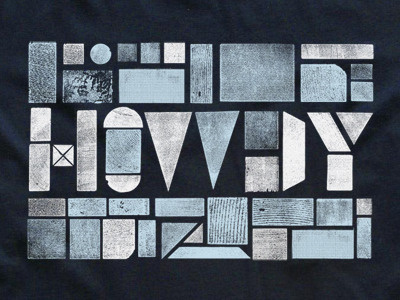 Howdy typography wood type