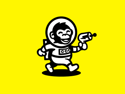 Space Ape ape chimp illustration logo mascot monkey space yellow