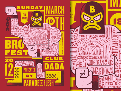 Bro 2012 Final bro fest luchador poster wrestler