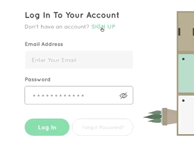 Log in page