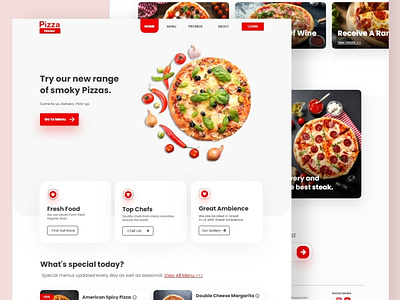 pizza shop Landing page branding creative dailyui dribble illustration inspiration ui web webdesigner website