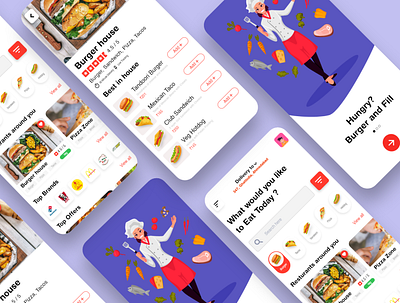 Food Delivery app android branding creative dailyui dribble inspiration ui web webdesign webdesigner