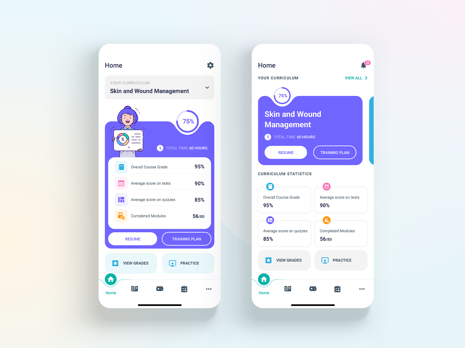 Learning App - Home screen by Hoang for Lift Agency on Dribbble