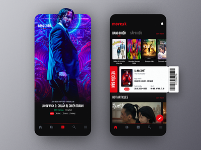 Moveek - Tickets for 5 Million Movie Fans android app design ios ui ux