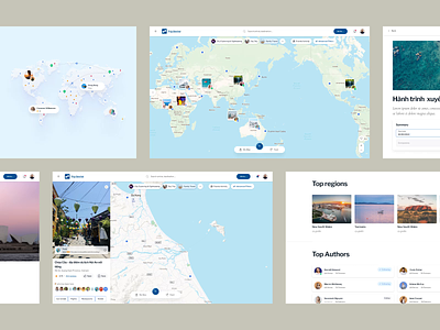 Trip.social map travel trip uidesign uxdesign website
