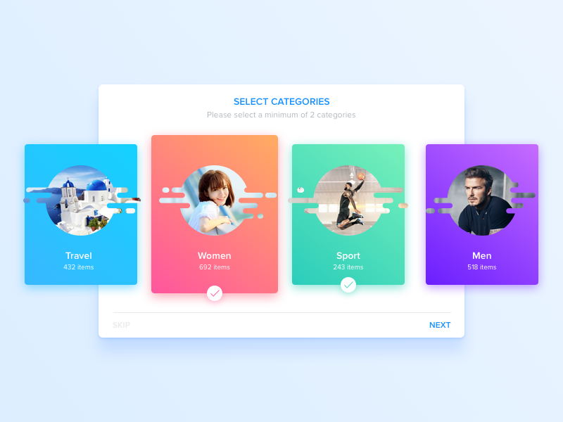 Select Categories by Hoang on Dribbble