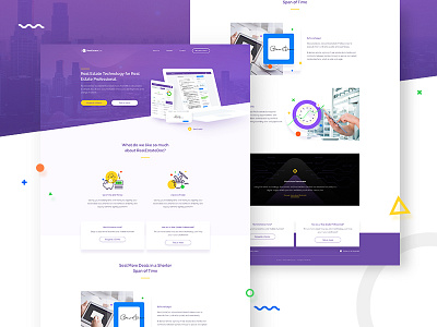 Landing page landing page mockup purple real estate singapore web