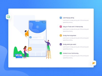 Section in Landing page - WIP cool fresh illustration landing page section ui ux web design