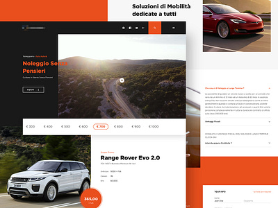 Landing page for rental car landingpage sketch app ui ux web