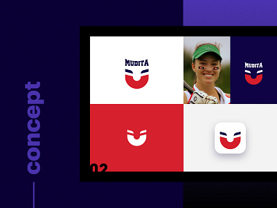 Mudita - Concept logo baseball branding concept kute logo