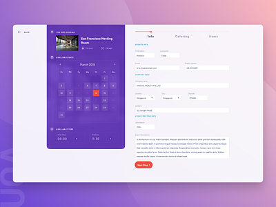 Booking Flow booking form design management ui uiux web deisgn website