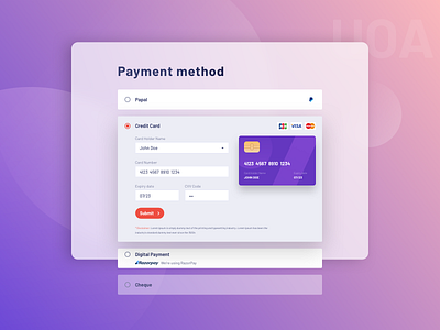 Payment Method UI app design payment payment form sketch ui website