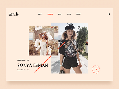 Azalle design fashion fashionista style uiux website