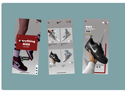 a Nike Franchise e-commerce app app branding design figmadesign flat icon minimal mobile ui ux