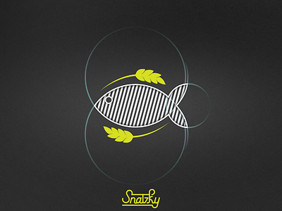 Wheat + Fish Grids black branding color design fish flat grid icon illustration logo logos wheat