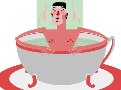 Tea Bath tea bath illustration relaxation warm hug