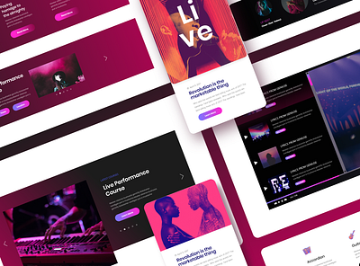 Music Festival Web Design card design graphic design ui ui present ux web design