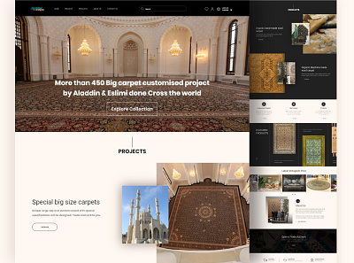 Aladdin Carpet carpet landing ui ui present uiux web design webdesign