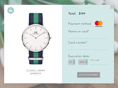 Daily UI #002 Credit Card Checkout dailyui