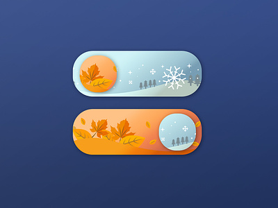 Dailyui 015 - On/Off Switch 100designs autumn challenge dailyui design off only switching ui winter