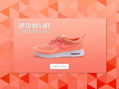 Daily UI #0016 Pop-Up / Overlay challenge design overlay pop up shoes store ui ux