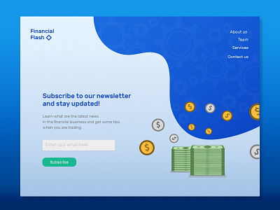 Daily UI #026 Subscribe form dailui dailyui design finance form landing page money suscribe ui ux