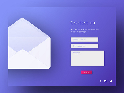 Daily UI #028 Contact us page