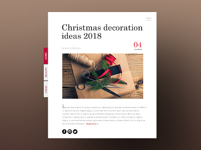 Daily UI #035 Blog post 100designs app applicaiton blog challenge dailyui design diy photoshop post sections simple ui ui ux