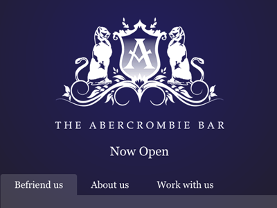 The Abercrombie Bar blue gradient promotional