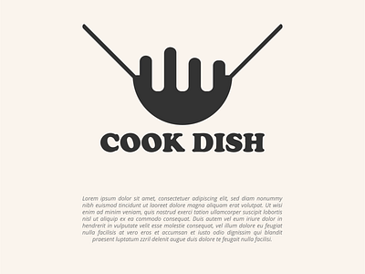 Cook Dish black and white chef logo cook design logo restaurant
