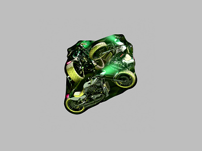 Motorcycle in a Bag - 2019 3d 3d graphics cinema4d motorcycle photoshop render visualart