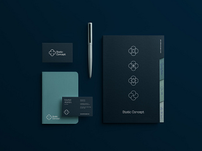 Static concept brand brandidentity branding design female identity logo mark stationery