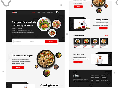 Foode - Design Website Food dailyui deribbble dribble shot figma food ui uidesain uidesigner uiux uiuxdesain uiuxdesigner user uxdesign uxdesigner uxinspiration webdesign webdesigner website