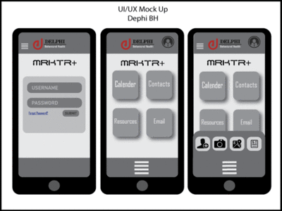 Delphi UI Design/Sample App Mock Up app branding design flat icon illustration logo ui web