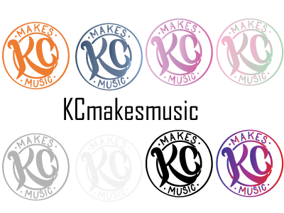 KCmakesmusic Logo Proof branding design flat icon logo typography ui vector web