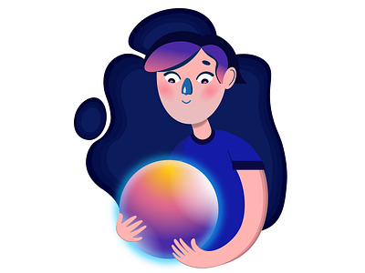 Boy with a magic ball