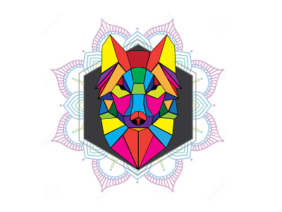 Mandala wolf artwork design icon illustration logo mandala mandala art mandalas tattoo tattoo art vector
