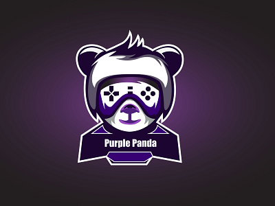 purple panda app appicons artwork branding colorful cool design design game gaming app gaming website gaminglogo icon illustration logo logodesign panda panda bear panda logo vector