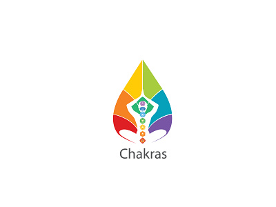 7 color chakras app artwork branding design icon illustration leaves leaves logo logo logodesign vector yoga yoga logo